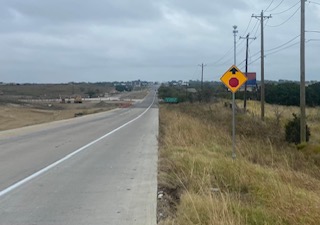 New stop sign ahead